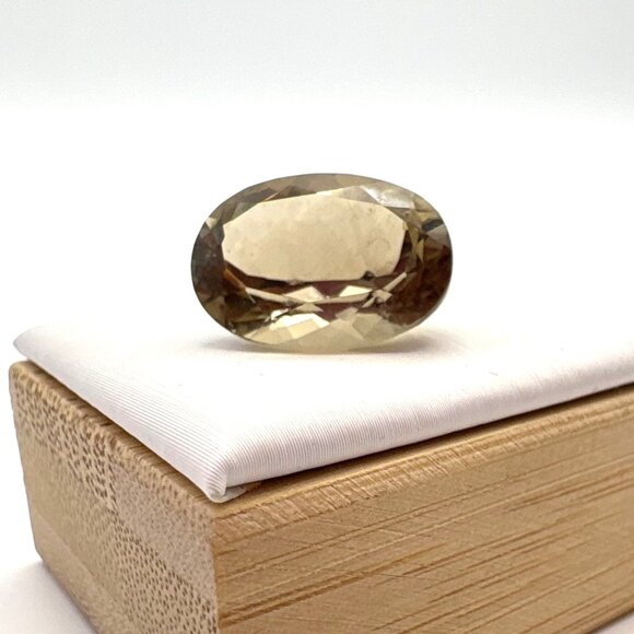 Faceted Oval Smoky Quartz Loose Gemstone 15mm Length - Picture 3 of 10